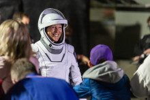Sophie Adenot juste avant son départ pour l'ISS, le 13 février 2026