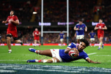 Le rugbyman français Theo Attissogbe, le 15 février 2026