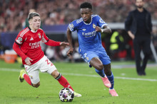 L'Argentin de Benfica Gianluca Prestianni a été accusé par le Brésilien du Real Madrid Vinicius Jr de propos racistes à son encontre lors du barrage aller de Ligue des champions à Lisbonne, le 17 février 2026.