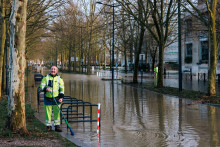 Une rue inondée à Bordeaux, ce jeudi 19 février 2026.