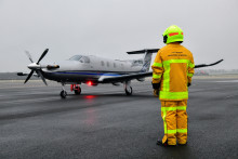Un avion transportant huit médecins en provenance de Dijon atterrit à l'aéroport de Nevers, le 26 janvier 2023
