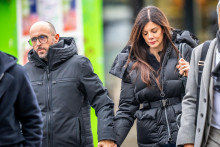 Jacques et Jessica Moretti le 11 février 2026 à Sion