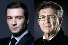 Jordan Bardella et Jean-Luc Mélenchon.