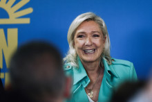 Marine Le Pen, à Toulon dans le Var le 28 février 2026