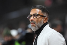 Le coach de l'OM, Habib Beye, lors du déplacement à Brest en Ligue 1, le 20 février 2026.
