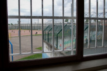 La cour de la prison de Villepinte (illustration)