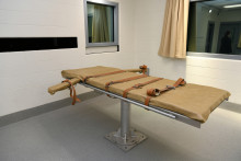 Une table d'injection létale dans la chambre d'exécution d'une prison au Texas