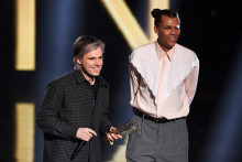 Orelsan et Stromae à la cérémonie des Victoires de la musique le 11 février 2022.