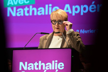 La maire socialiste de Rennes (Ille-et-Vilaine), Nathalie Appéré, en campagne pour les élections municipales, le 2 février 2026.