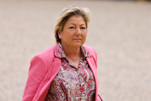 La maire de Calais, Natacha Bouchart, arrive à l'Élysée, à Paris, le 7 mai 2022, pour assister à la cérémonie d'investiture d'Emmanuel Macron en tant que président de la République, à la suite de sa réélection le 24 avril dernier.