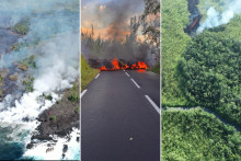 Le Piton de la Fournaise en éruption à La Réunion