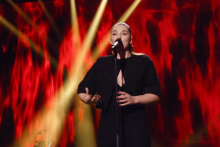 La candidate à The Voice Carla-Marie lors de son passage aux auditions à l'aveugle, le 7 mars dernier.