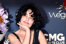 La comédienne et réalisatrice Isabelle Mergault lors des Globes de Cristal en 2015