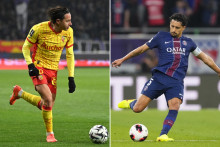 Florian Thauvin (Lens) et Marquinhos (PSG).