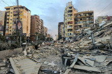 Beyrouth au Liban, le 28 mars 2026, après les bombardements d'Israël.