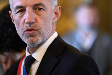 Emmanuel Grégoire après son discours inaugural à la mairie de Paris, dimanche 29 mars 2026.