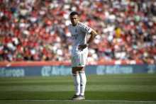 Kylian Mbappé avec le Real Madrid lors de la défaite sur le terrain de Majorque, le 4 avril 2026.