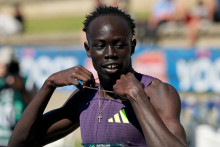 L'athlète australien Gout Gout lors des championnats d'athlétisme d'Australie, à Sydney, le 12 avril 2026.