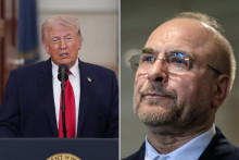 Donald Trump et le président du parlement iranien