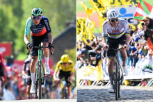 Paul Seixas et Tadej Pogacar.