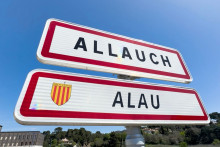 Le panneau de la ville d'Allauch dans les Bouches-du-Rhône
