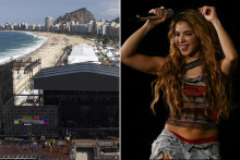 La plage de Copacabana à Rio de Janeiro où Shakira va se produire, le 2 mai 2026.