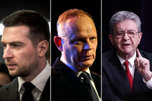 Jordan Bardella, Edouard Philippe et Jean-Luc Mélenchon