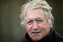 L'ancien navigateur français Olivier de Kersauson à Brest, le 5 janvier 2024, avant le départ de l'Arkea Ultim Challenge.