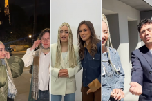 Monroe avec les candidats danois, polonais et italien de l'Eurovision 2026.