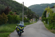 Une moto de gendarme (Illustration)