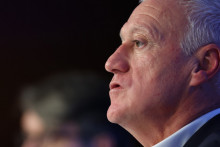 Didier Deschamps, sélectionneur de l'équipe de France de football, le 19 mars 2026, au siège de la FFF.