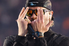 Le rappeur français Jul au Stade de France à Saint-Denis, le 15 mai 2026.