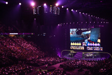 La finale du Major Counter-Strike: Global Offensive (CS:GO) 2023 opposant GamerLegion à Vitality lors de l'événement eSport à l'Accor Arena Bercy à Paris, le 21 mai 2023