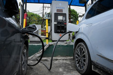 Borne à recharge électrique (illustration)