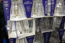 Des verres fabriqués par l'entreprise française Duralex.