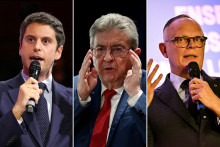 Gabriel Attal, Jean-Luc Mélenchon et Édouard Philippe