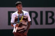 Le Paraguayen Adolfo Daniel Vallejo le 3e jour du tournoi de tennis de Roland-Garros à Paris, le 26 mai 2026.