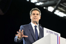 Gabriel Attal lors de son premier meeting de campagne pour la présidentielle 2027, le 30 mai 2026