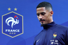 William Saliba avant une conférence de presse avec les Bleus à Clairefontaine, le 8 octobre 2025.