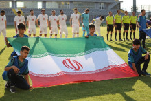 Les joueurs de l'équipe nationale d'Iran avant un amical de préparation à la Coupe du monde contre la Gambie à Antalya en Turquie, le 29 mai 2026.