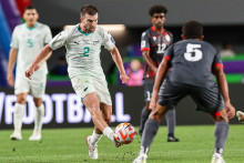 Le Néo-Zélandais Tim Payne lors du dernier match du groupe des qualifications Océanie pour la Coupe du Monde de la FIFA 2026 entre la Nouvelle-Zélande et la Nouvelle-Calédonie, le 24 mars 2025.