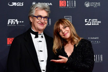 Wim Wenders (à gauche) et l'actrice Nastassja Kinski (à droite) en 2017.