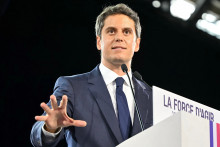Gabriel Attal lors de son premier meeting de campagne pour la présidentielle 2027, le 30 mai 2026