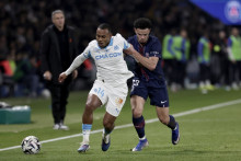 Igor Paixao et Warren Zaïre-Emery lors du dernier PSG-OM au Parc des Princes, le 8 février 2026.