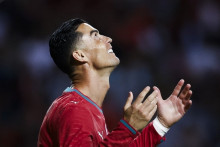 Cristiano Ronaldo avec le Portugal lors de l'amical de préparation à la Coupe du monde contre le Nigeria, le 10 juin 2026 à Leiria.