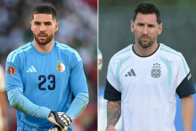 Luca Zidane et Lionel Messi.