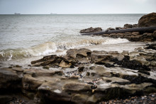 La photographie prise le 30 mars 2023 sur la plage de Ryde, sur l'île de Wight.