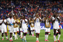 Les joueurs d'Haïti après la défaite contre l'Écosse lors de la Coupe du monde, le 13 juin 2026 à Boston.