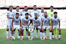 L'équipe d'Irak avant le match face à la Norvège à la Coupe du monde, le 16 juin 2026 à Boston.