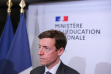 Le ministre de l'Éducation nationale lors d'une conférence de presse le 22 juin 2026.